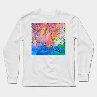 Gouldian Finches Colourful Creekside Long Sleeve T-Shirt